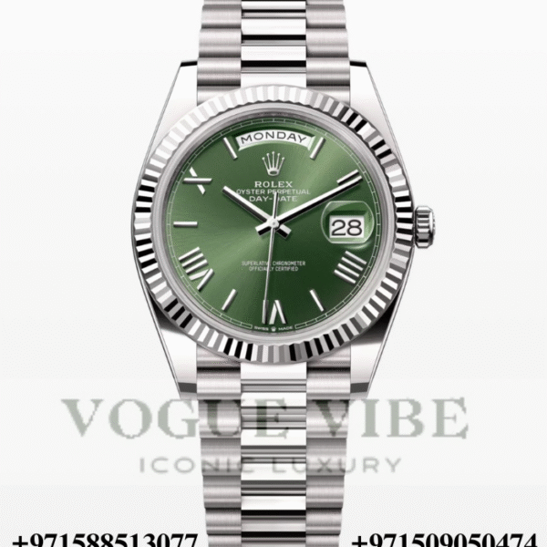 Rolex Day Date 40 , Oyster , White Gold